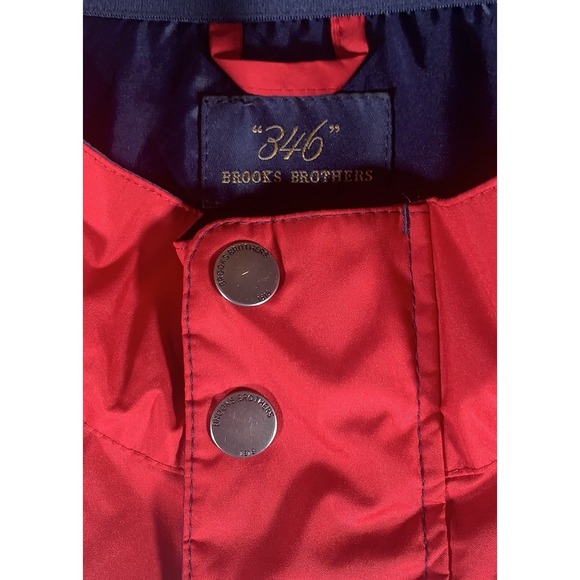 Brooks Brothers 346 Men's Red White Blue Rain Jacket Bomber Jacket - 2XL - Picture 6 of 10